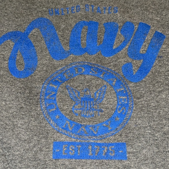 Soffe Gray Sweatshirt Size Large United States Navy - Picture 3 of 10